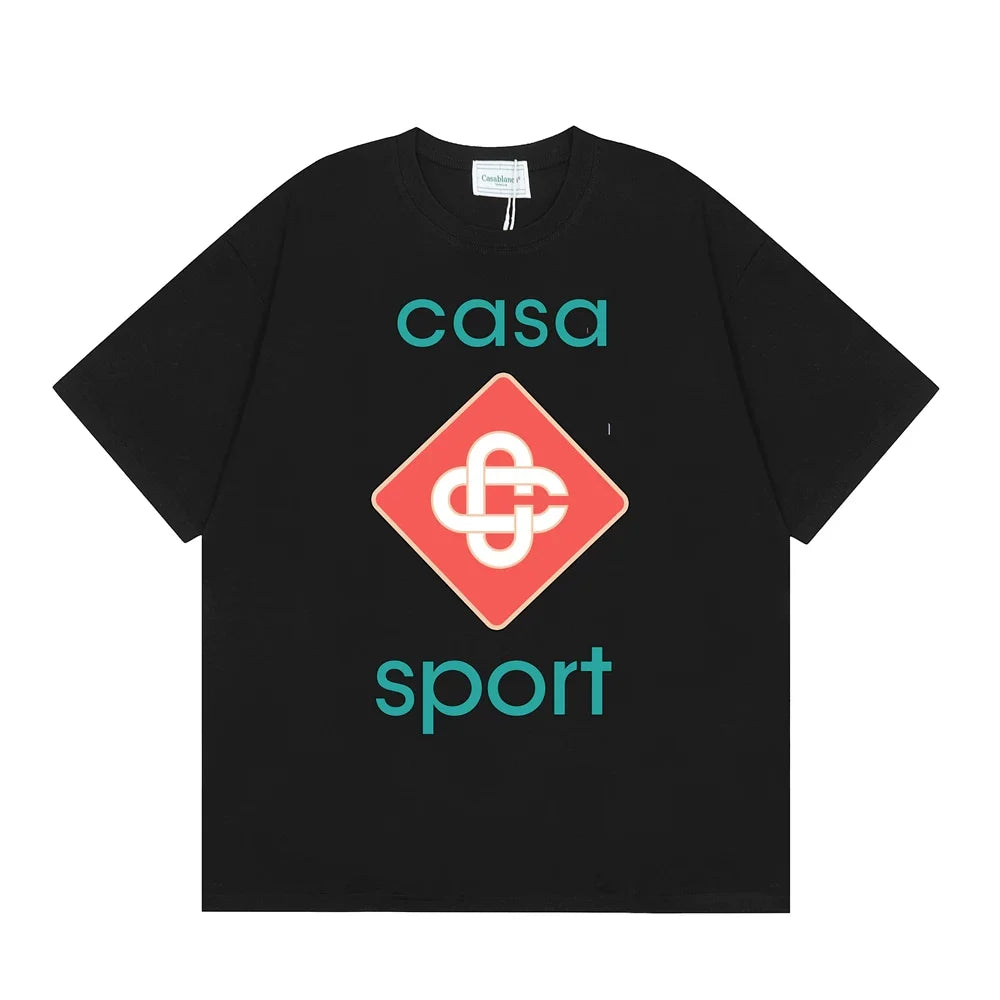 Casablanca Sport Diamond Monogram T-Shirt - Black